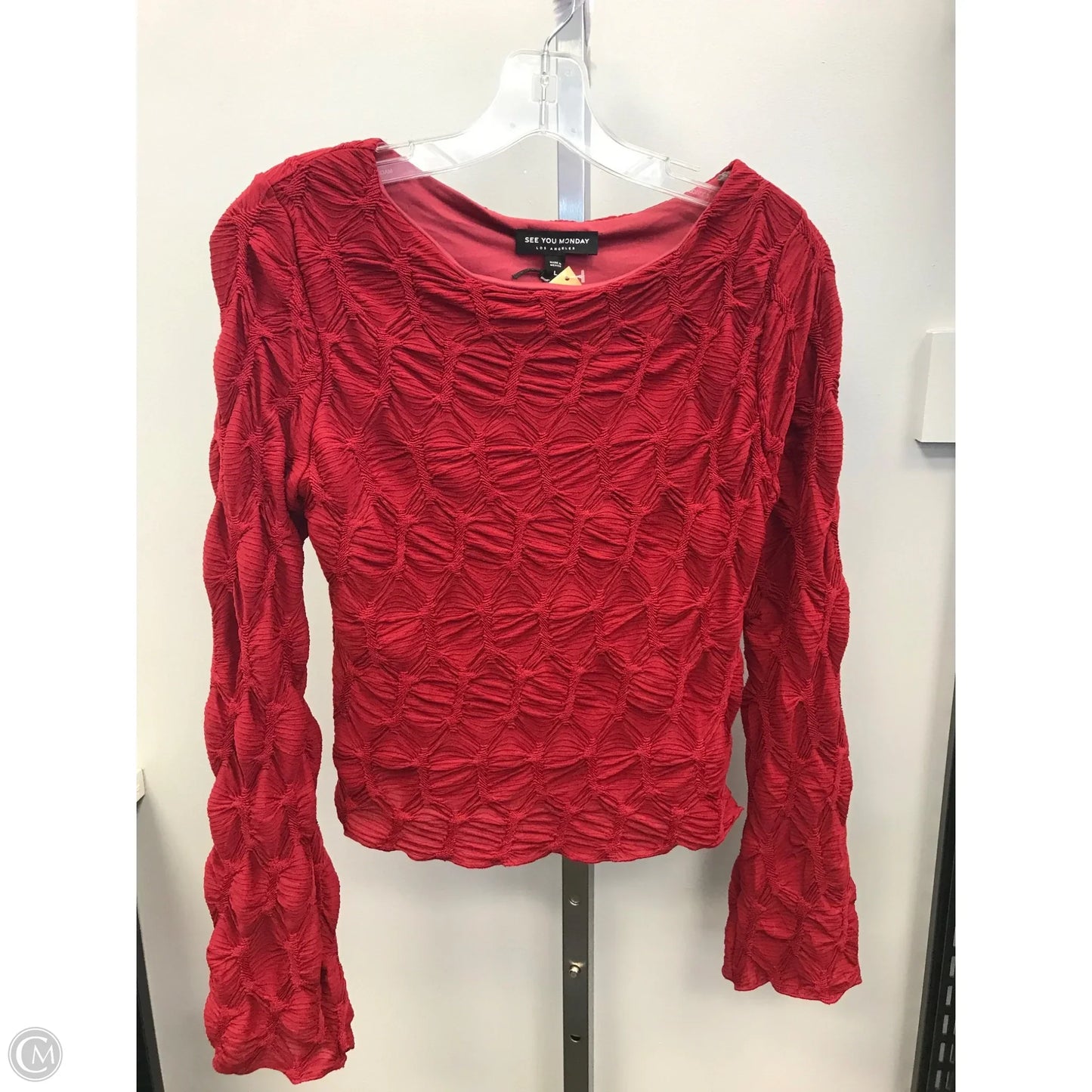 Top Long Sleeve By See You Monday In Red, Size: L