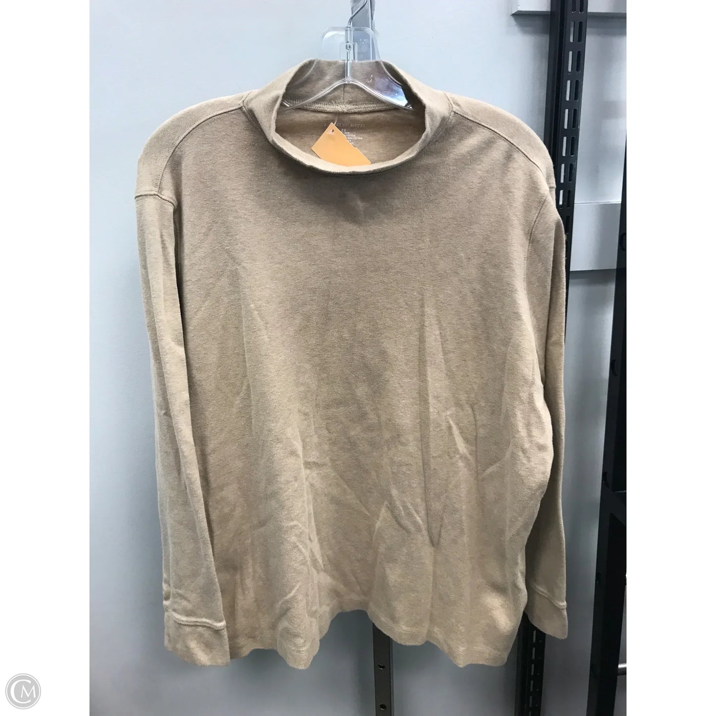 Top Long Sleeve By Lands End In Cream, Size: 2x