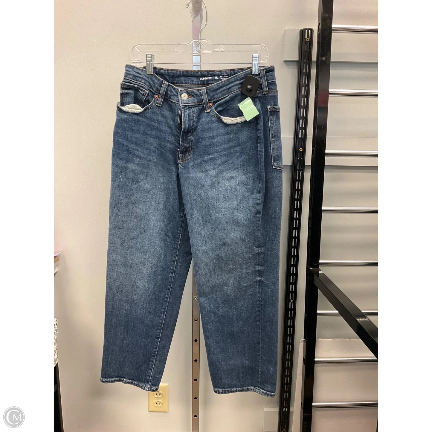 Jeans Boyfriend By Old Navy In Blue Denim, Size: 12