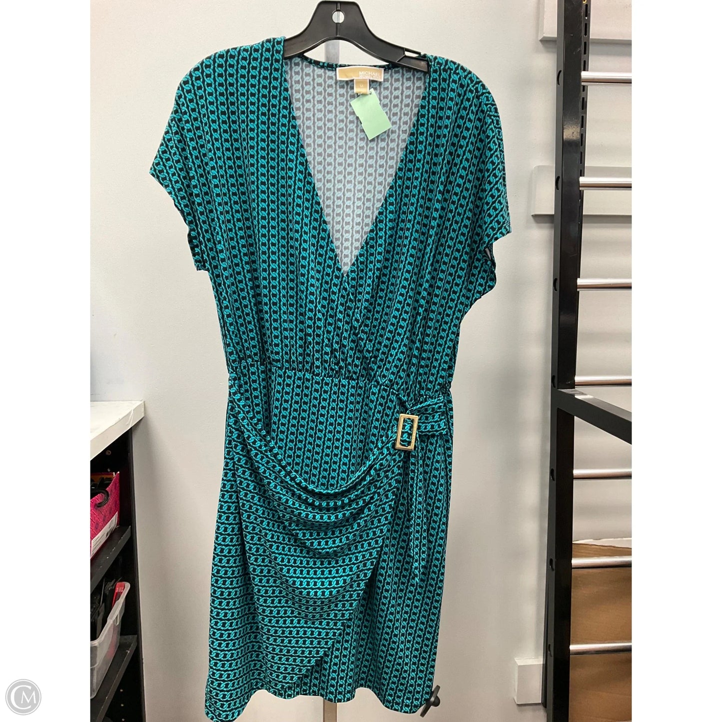 Dress Casual Short By Michael By Michael Kors In Black & Blue, Size: M