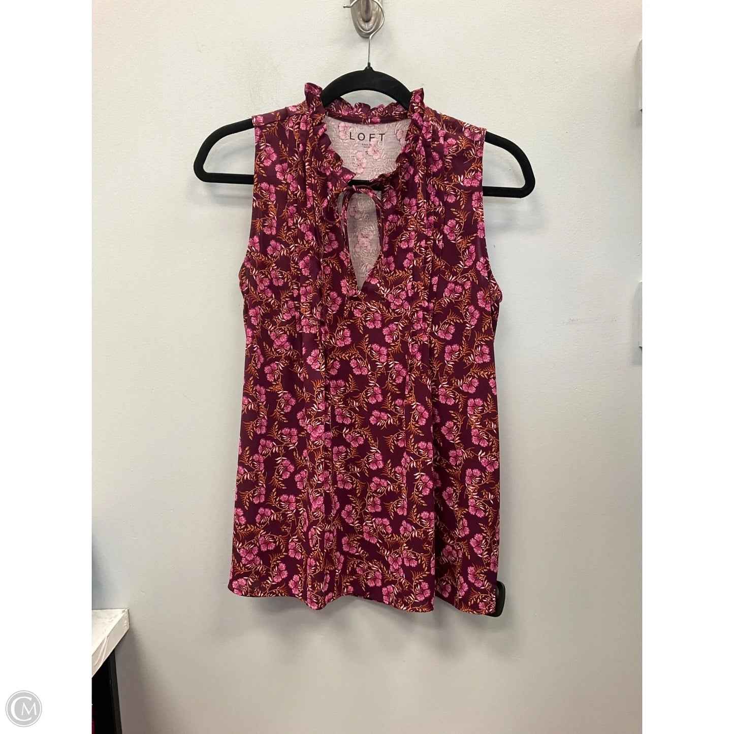 Top Sleeveless By Loft In Purple, Size: S