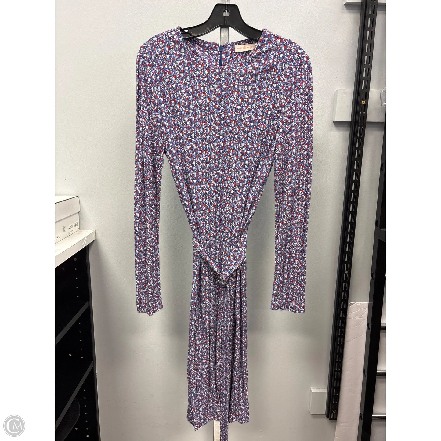 Dress Designer By Tory Burch In Blue & Red, Size: M