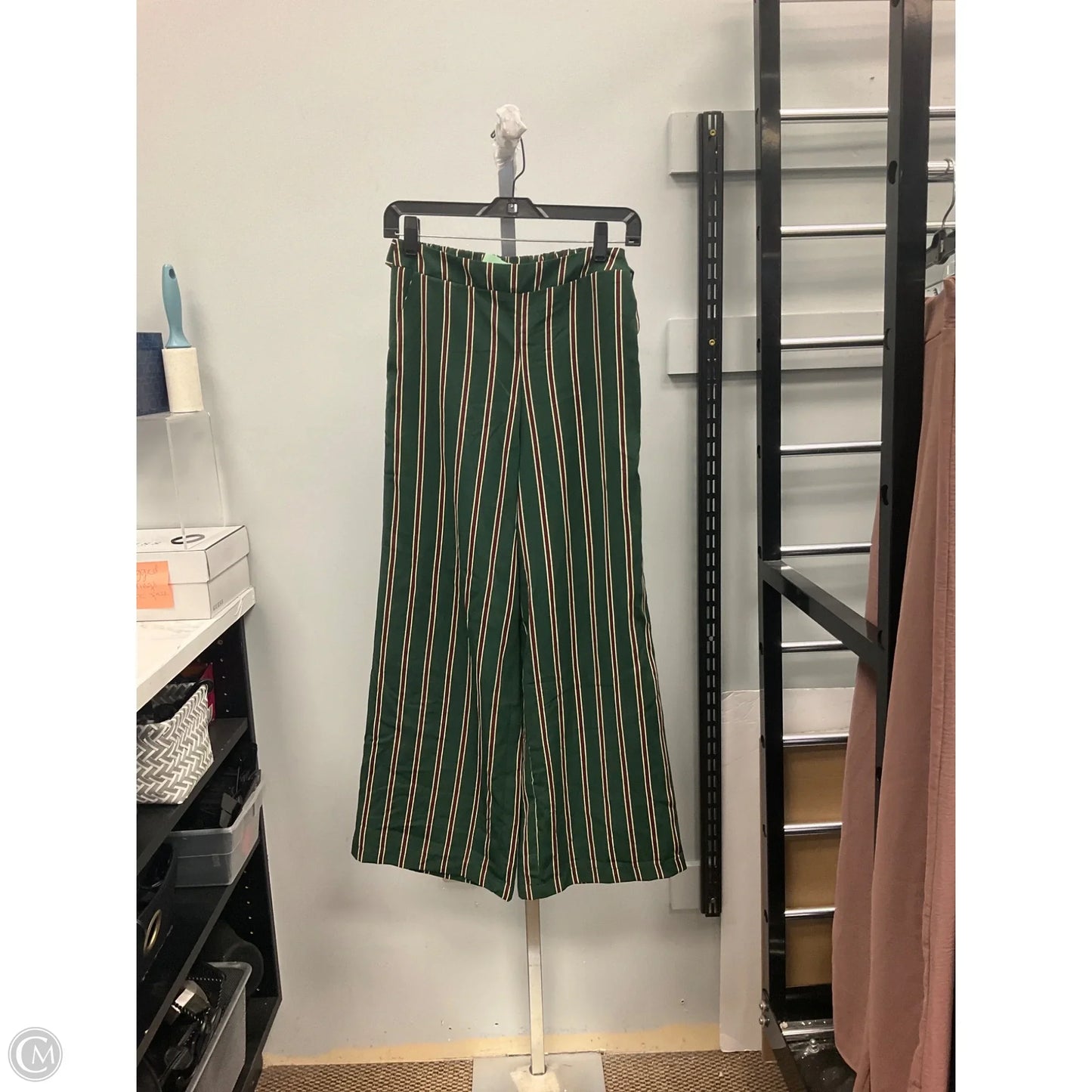 Pants Wide Leg By E&m In Striped Pattern, Size: S