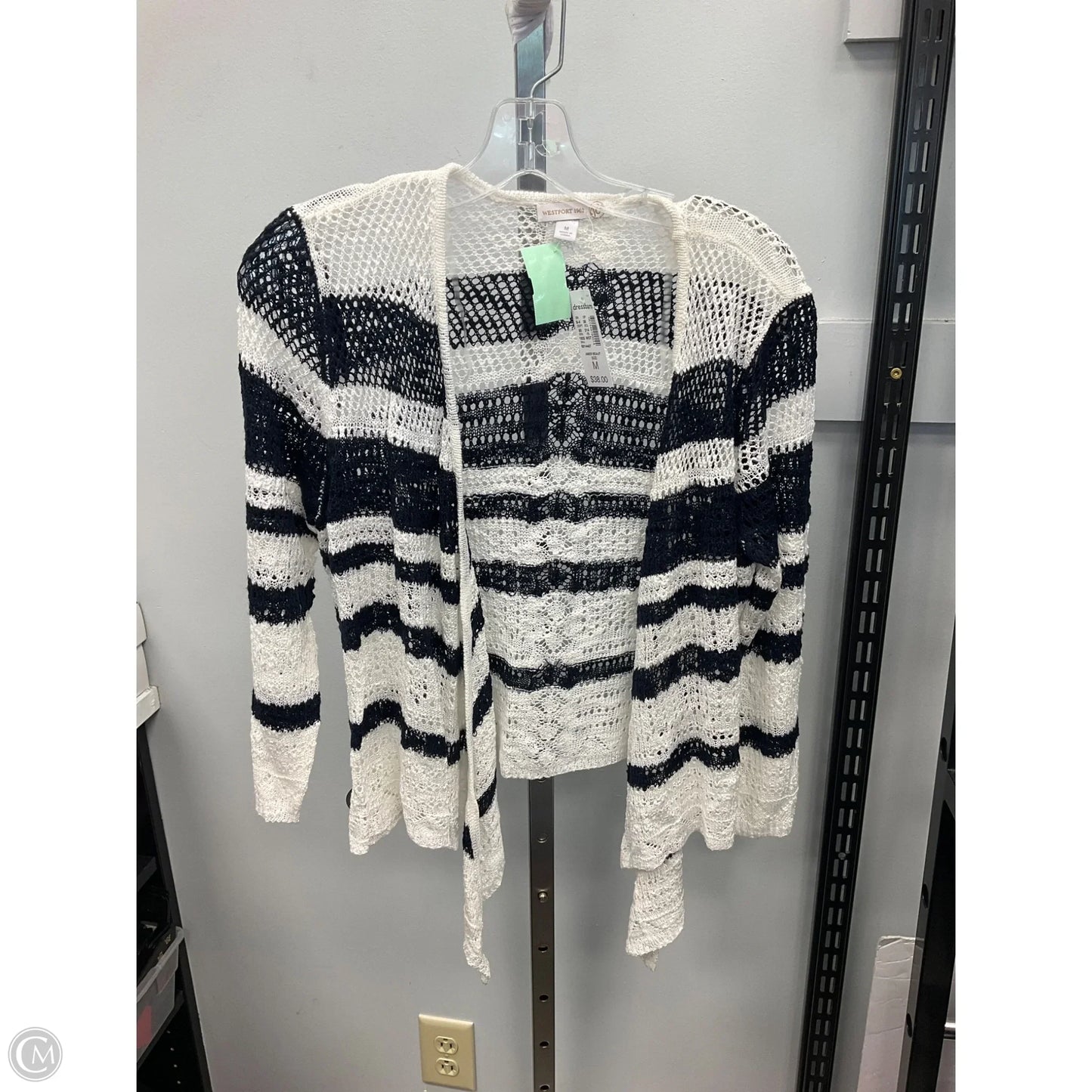Cardigan By Westport In Striped Pattern, Size: M