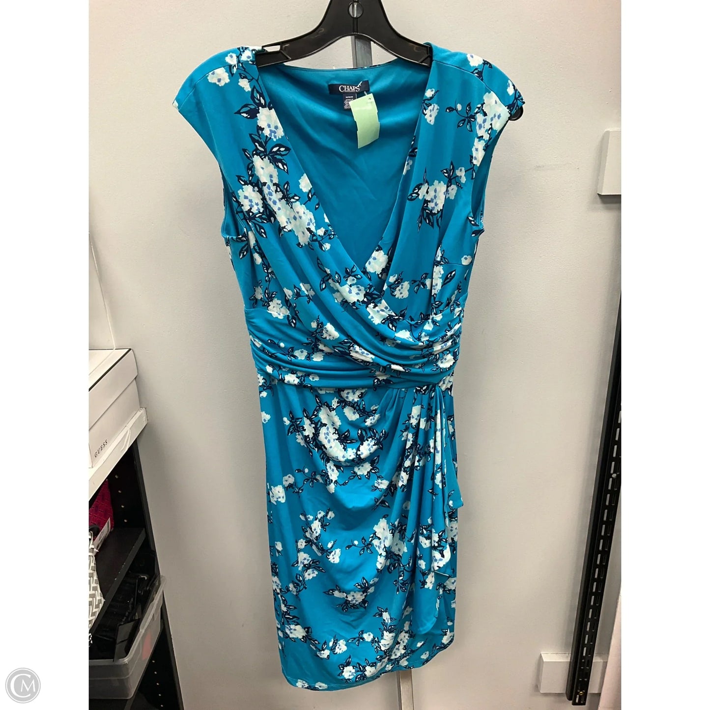 Dress Casual Midi By Chaps In Blue, Size: M
