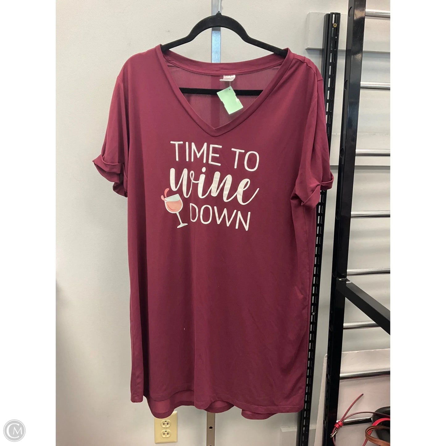 Nightgown By Clothes Mentor In Maroon, Size: L