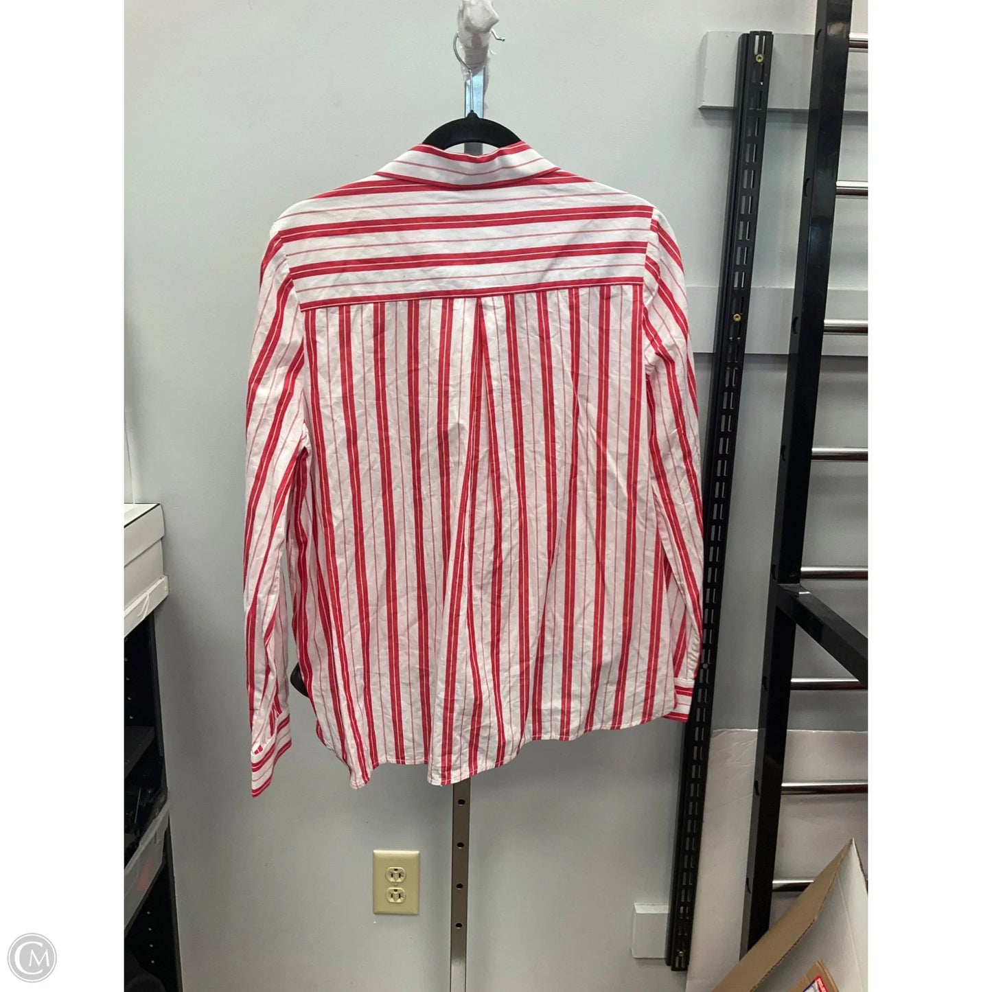 Top Long Sleeve By Cmc In Striped Pattern, Size: M