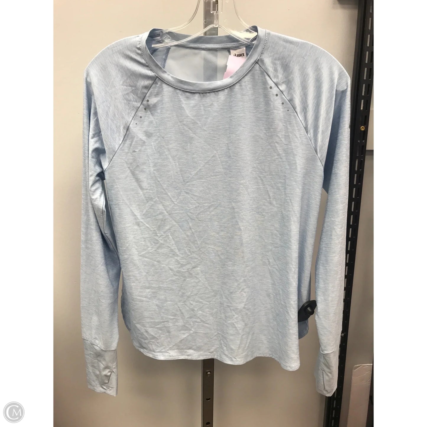 Athletic Top Long Sleeve Crewneck By Asics In Blue, Size: S