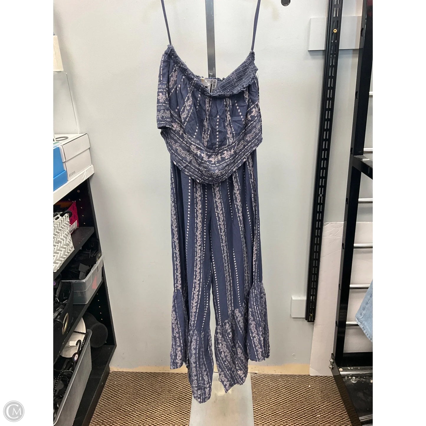 Jumpsuit By Japna In Blue & Cream, Size: Xs