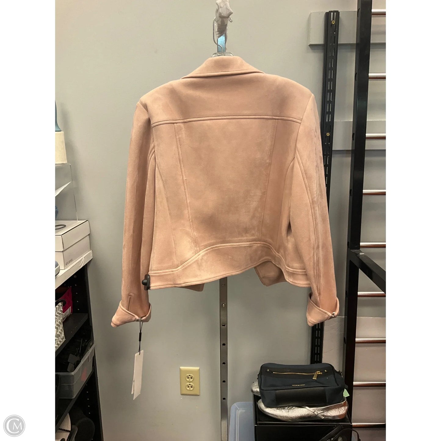 Jacket Moto By Calvin Klein In Pink, Size: 16