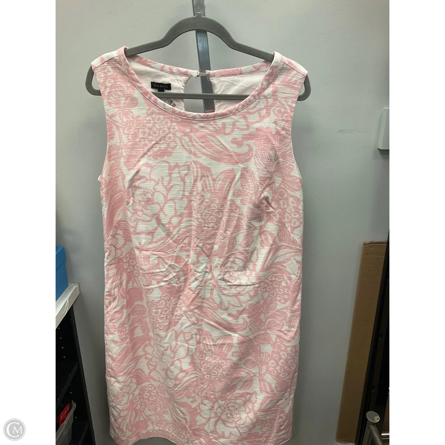 Dress Casual Short By Talbots In Pink & White, Size: 16
