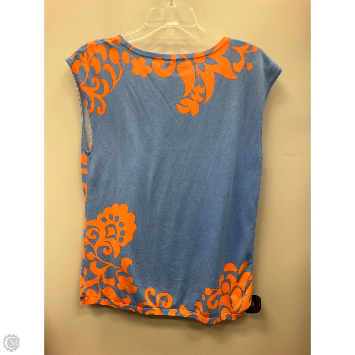 Top Sleeveless By Talbots In Blue & Orange, Size: M