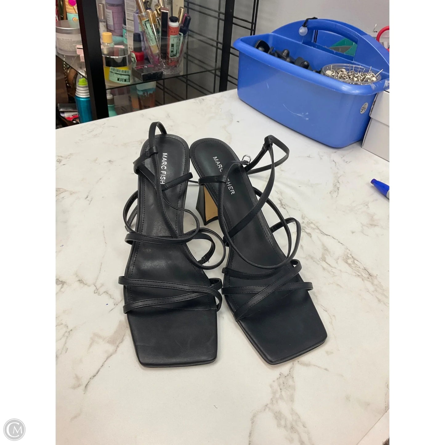 Sandals Heels Kitten By Marc Fisher In Black, Size: 11