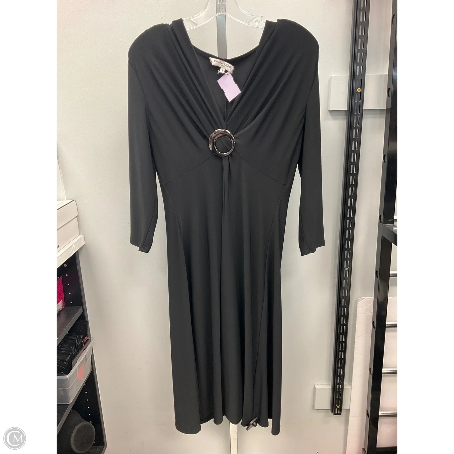 Dress Casual Midi By Evan-picone In Black, Size: 8