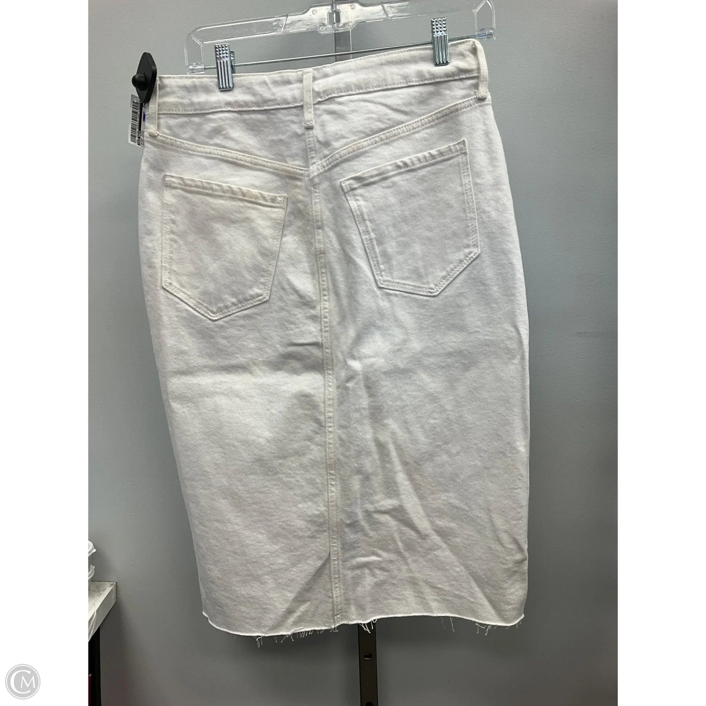 Skirt Midi By Old Navy In White Denim, Size: 8