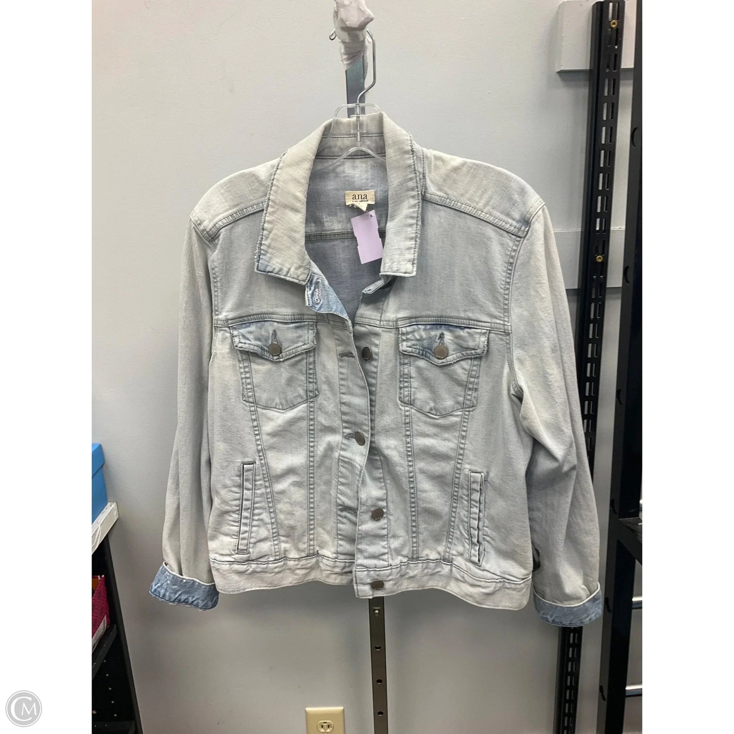 Jacket Denim By Ana In Blue Denim, Size: L