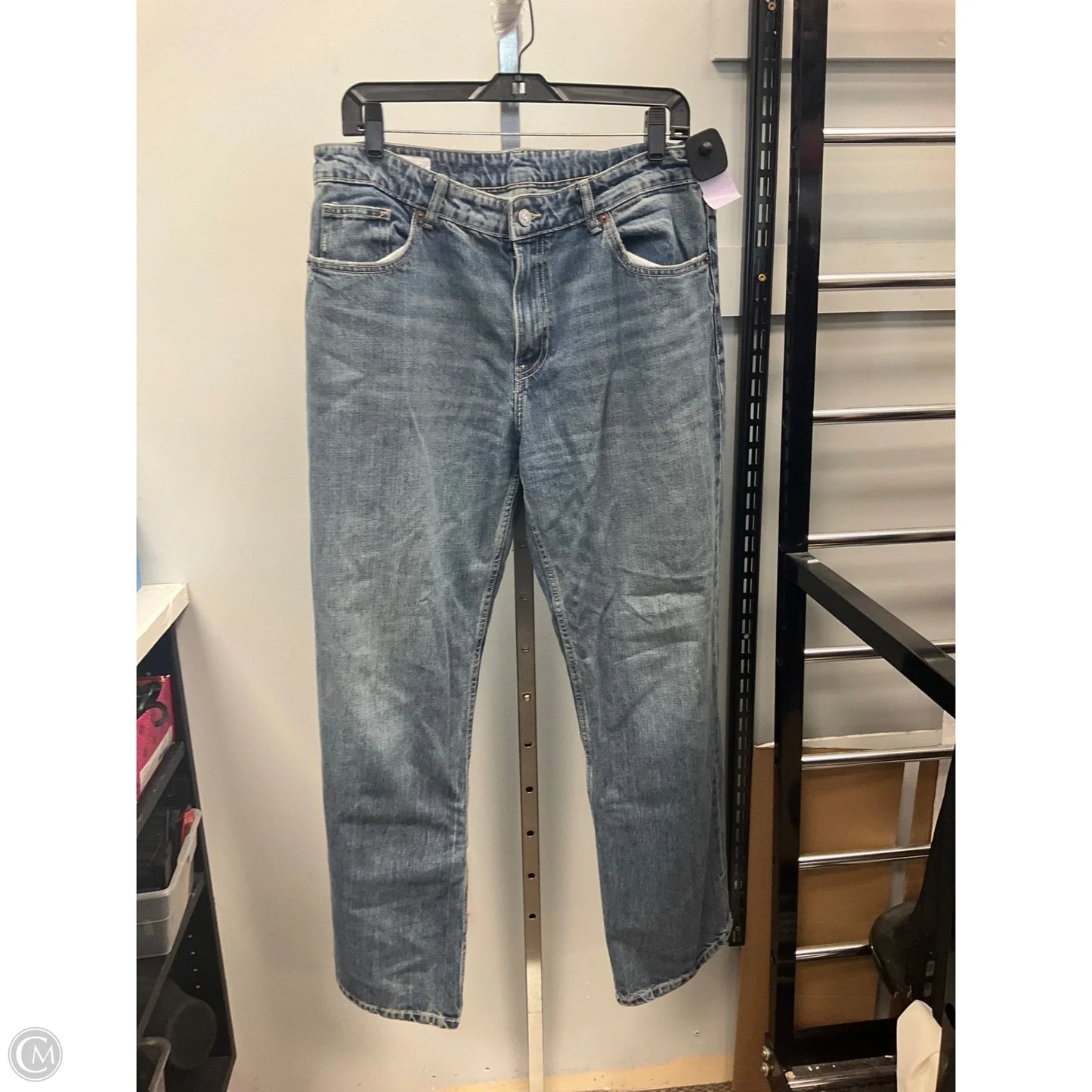 Jeans Wide Leg By Zara In Blue Denim, Size: 8