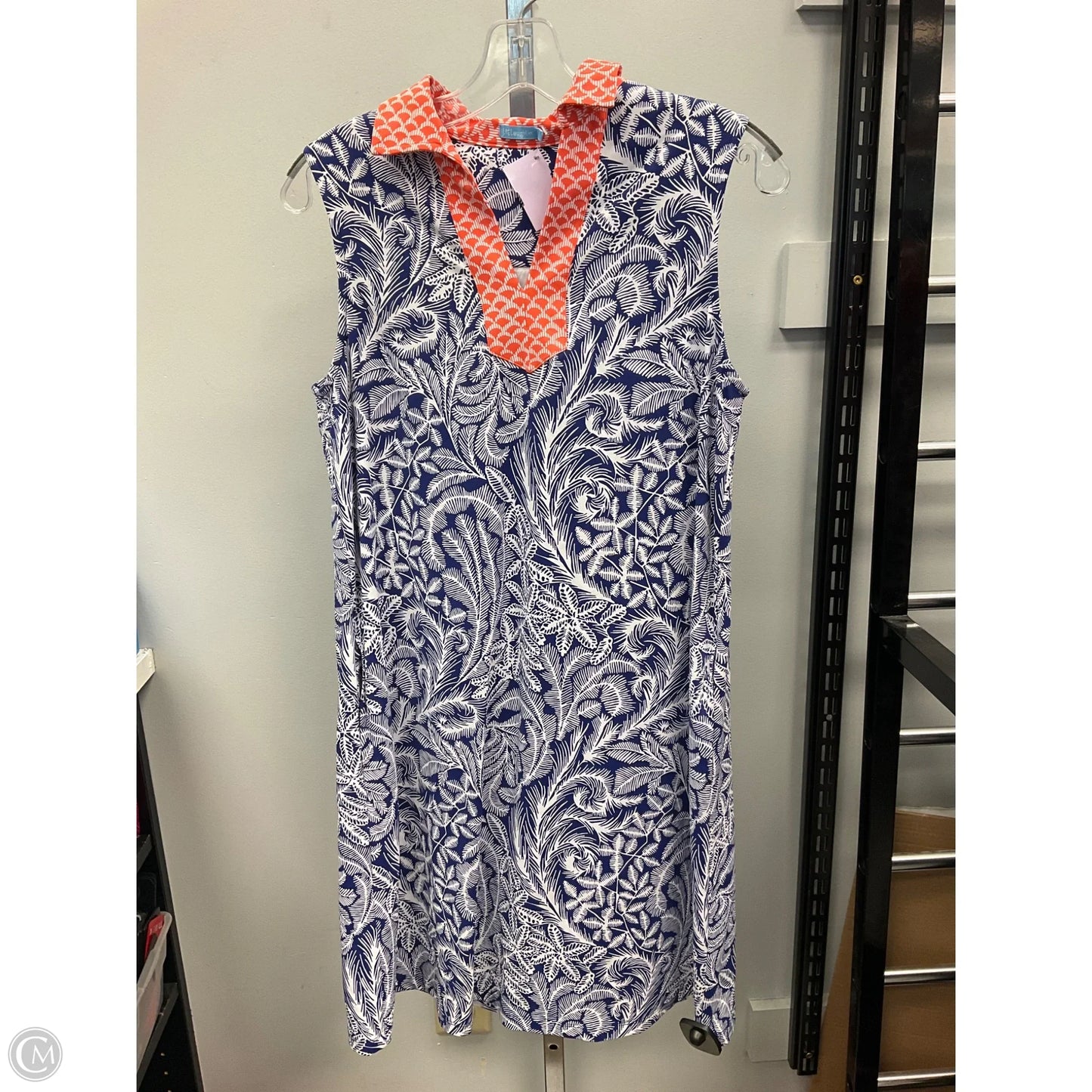 Dress Casual Short By J Mclaughlin In Blue & White, Size: S