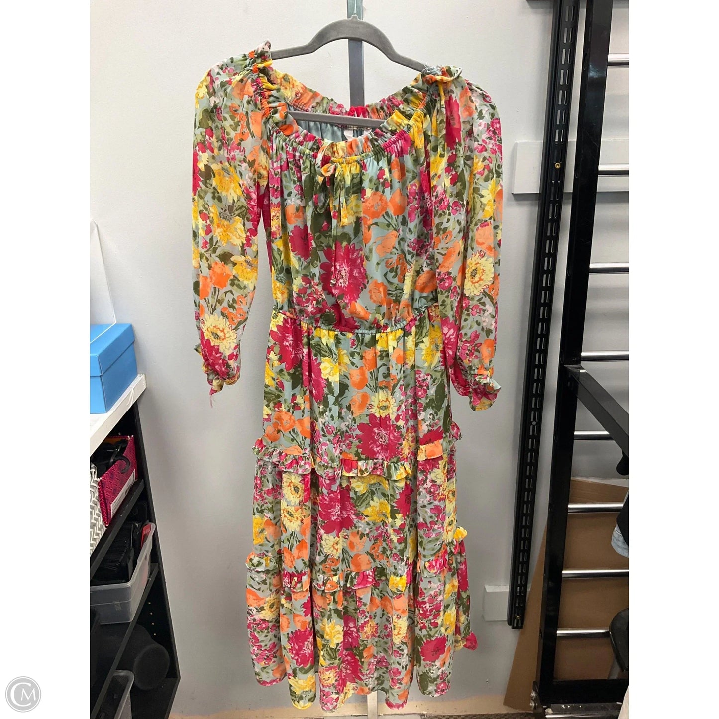 Dress Casual Midi By Lc Lauren Conrad In Floral Print, Size: Xs