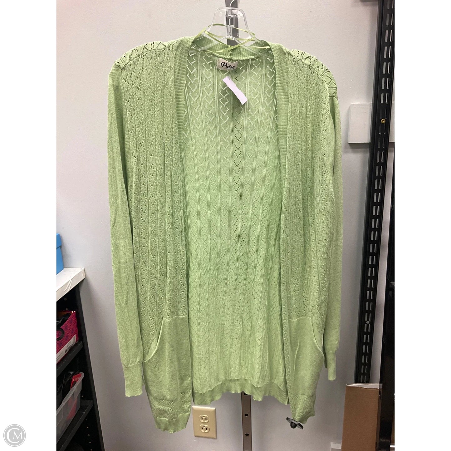 Cardigan By Pulse In Green, Size: Xl