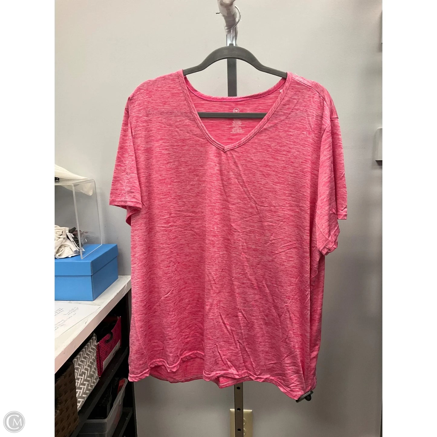 Athletic Top Short Sleeve By Clothes Mentor In Pink, Size: 3x