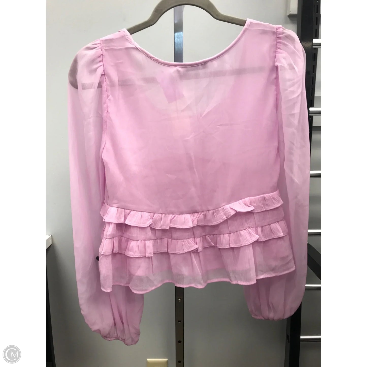 Top Long Sleeve By Abercrombie And Fitch In Pink, Size: Xs