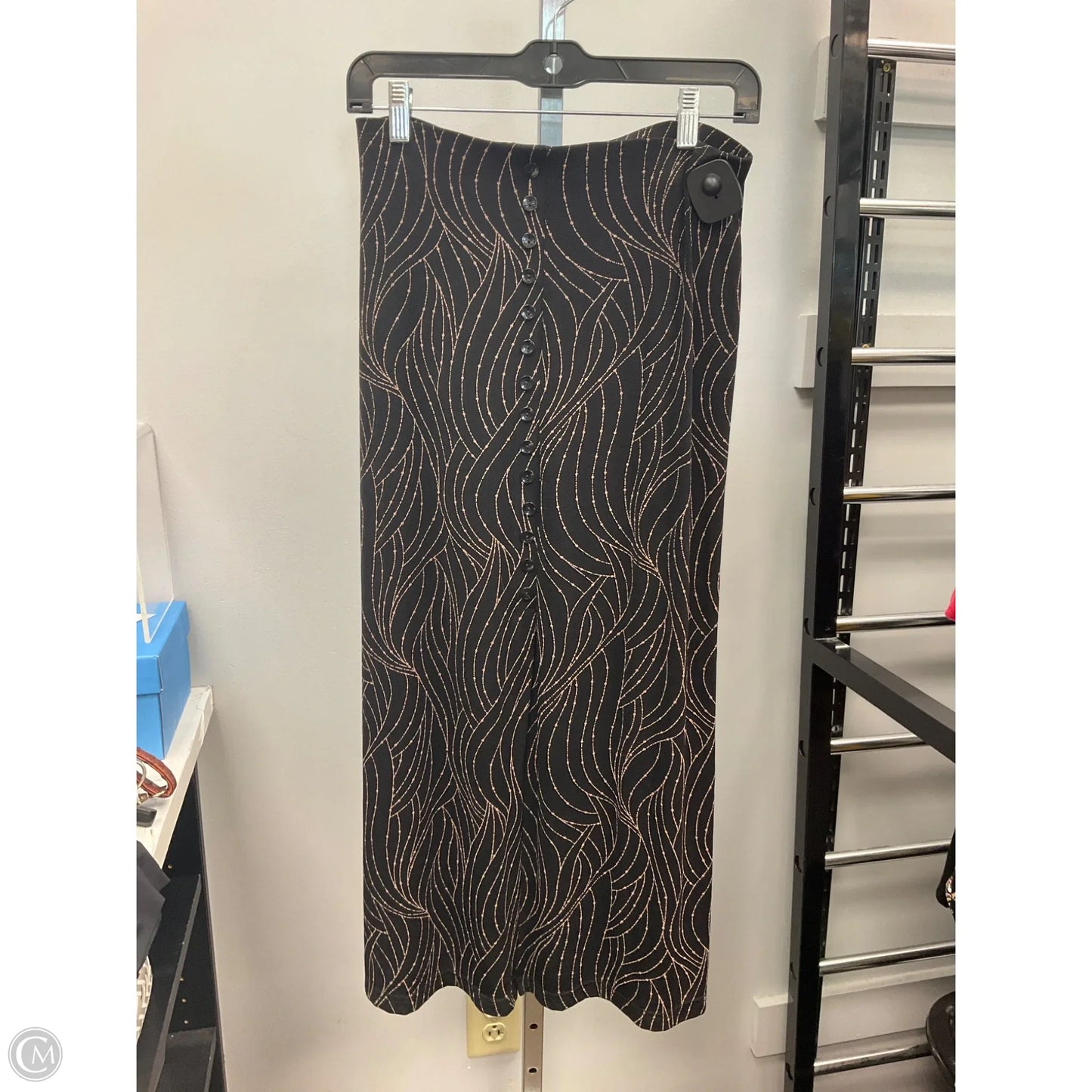 Skirt Midi By Briggs In Black & Cream, Size: S