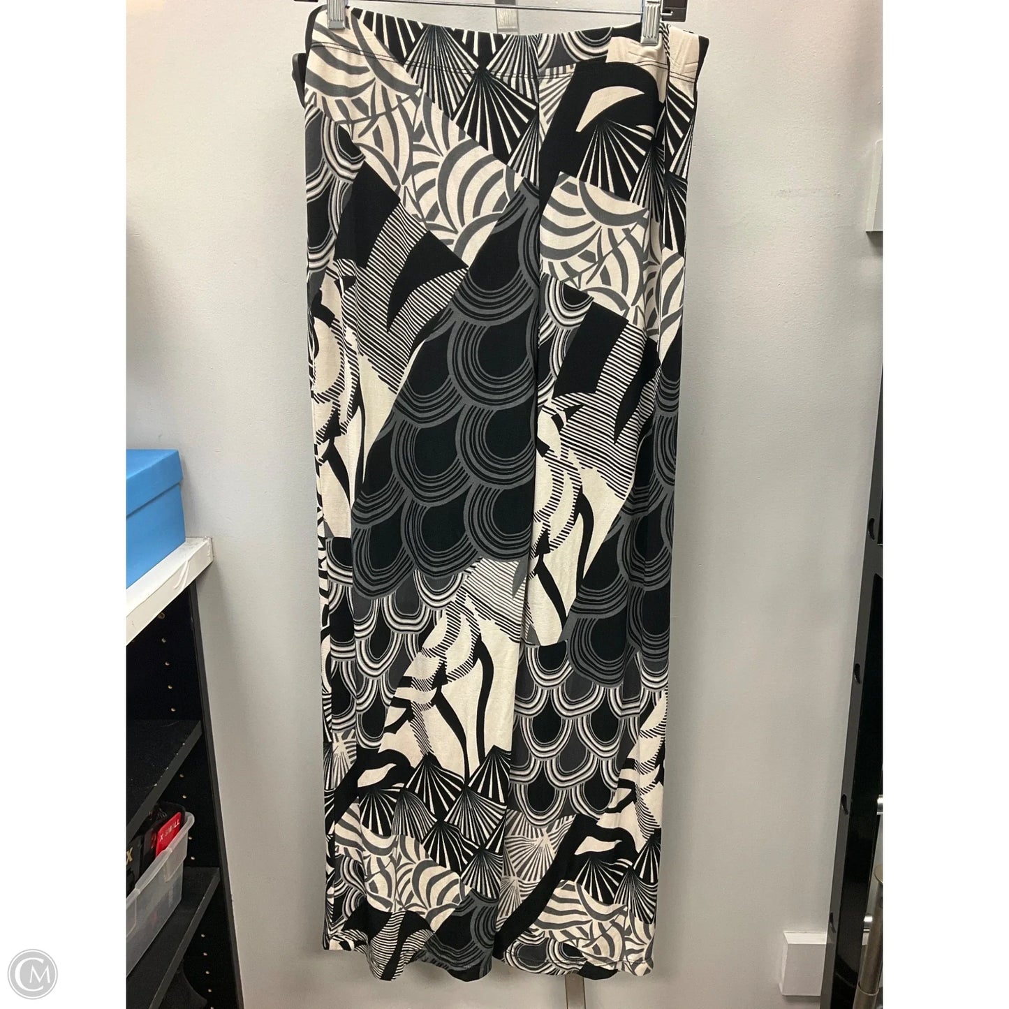 Pants Wide Leg By Chicos In Black & Cream, Size: M