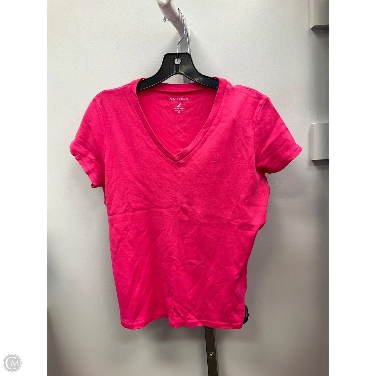 Top Short Sleeve Basic By Nautica In Pink, Size: M