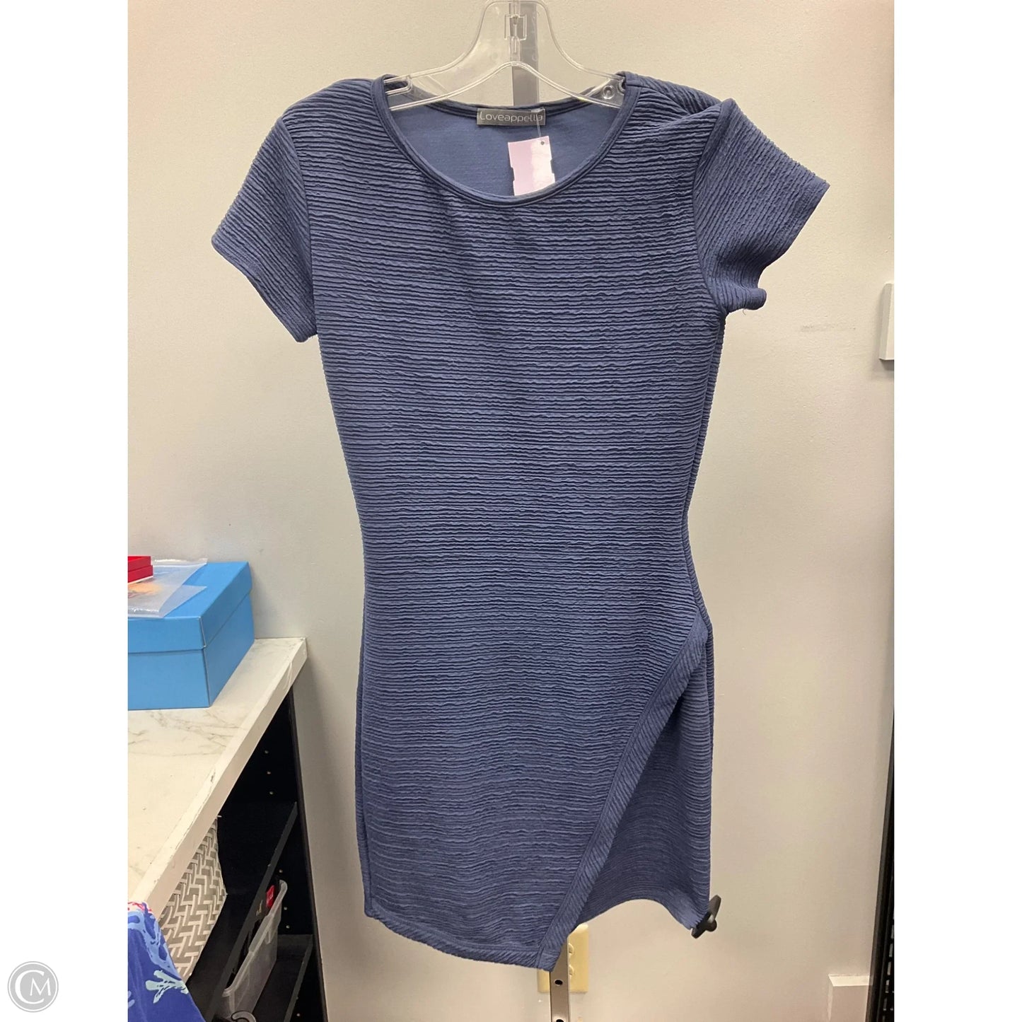 Dress Casual Short By Loveappella In Blue, Size: S