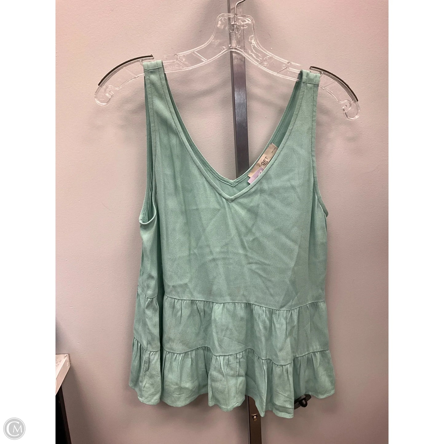 Top Sleeveless By Loft In Teal, Size: Mp