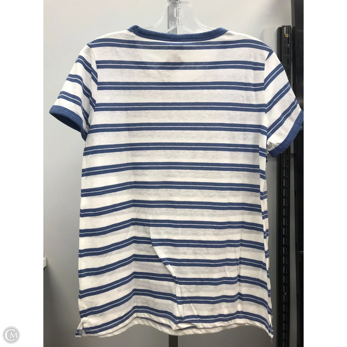 Top Short Sleeve Basic By Old Navy In Striped Pattern, Size: M