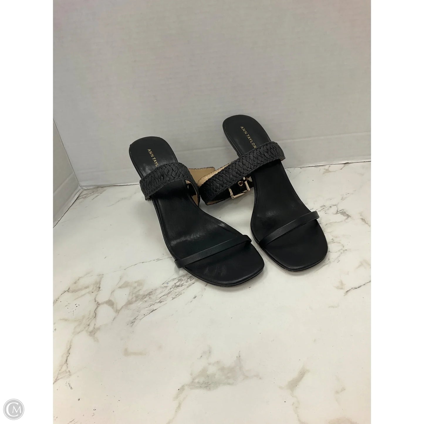 Sandals Heels Stiletto By Ann Taylor In Black, Size: 7