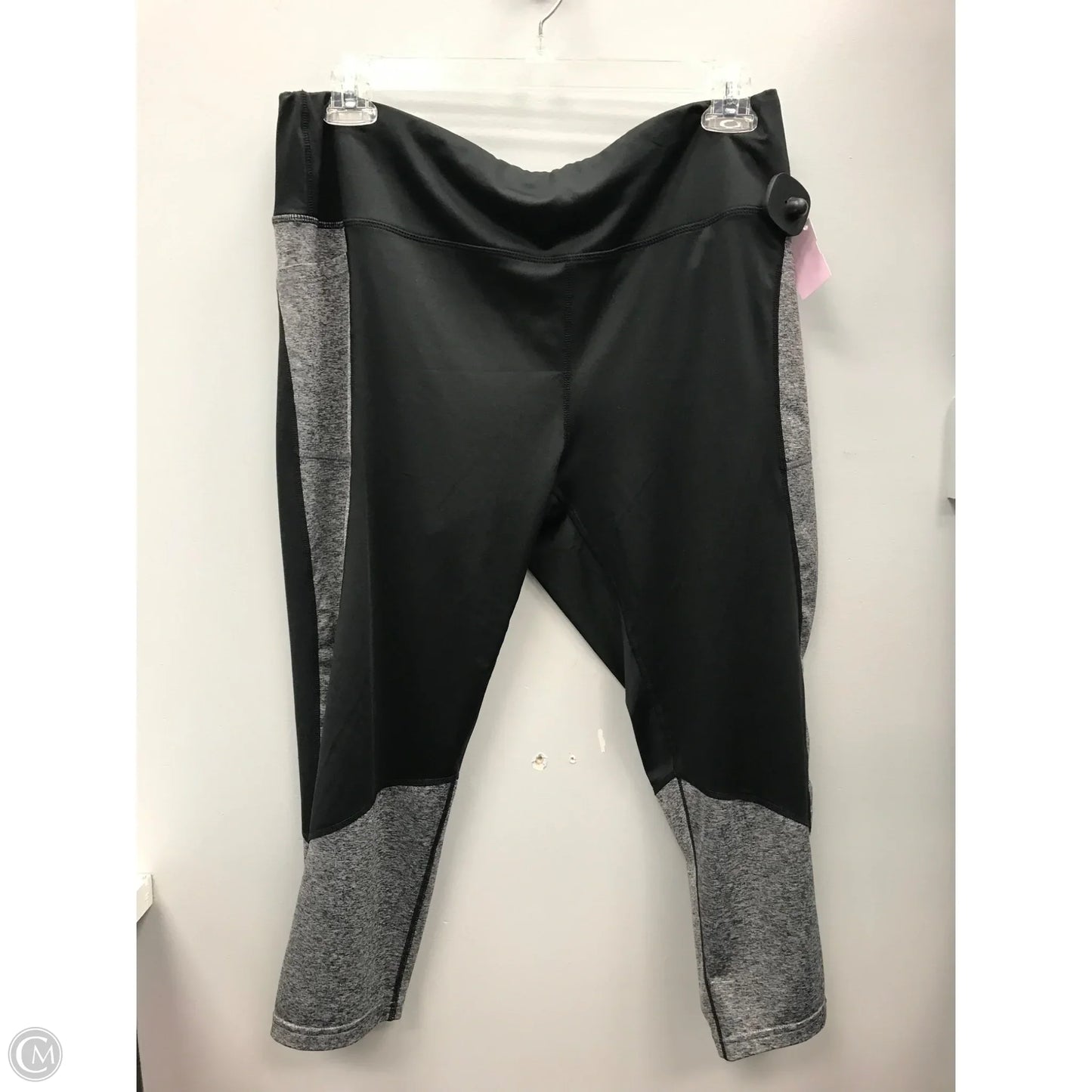 Athletic Capris By Zone Pro In Black & Grey, Size: 2x