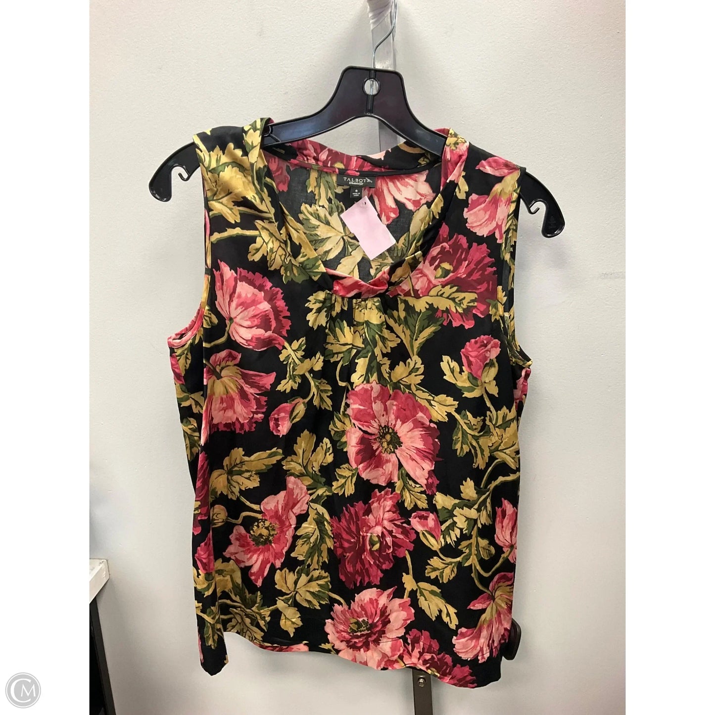Top Sleeveless By Talbots In Floral Print, Size: 8