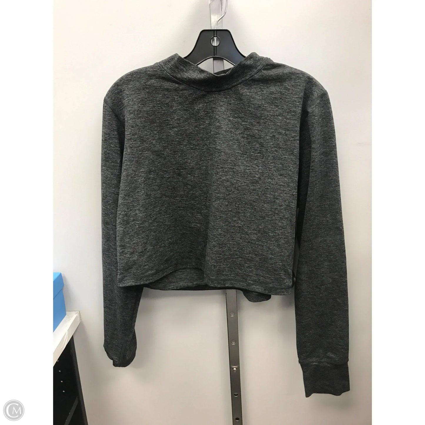 Athletic Top Long Sleeve Collar By Offline In Grey, Size: Xxl