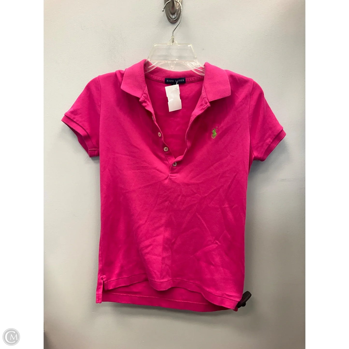 Top Short Sleeve By Ralph Lauren In Pink, Size: M