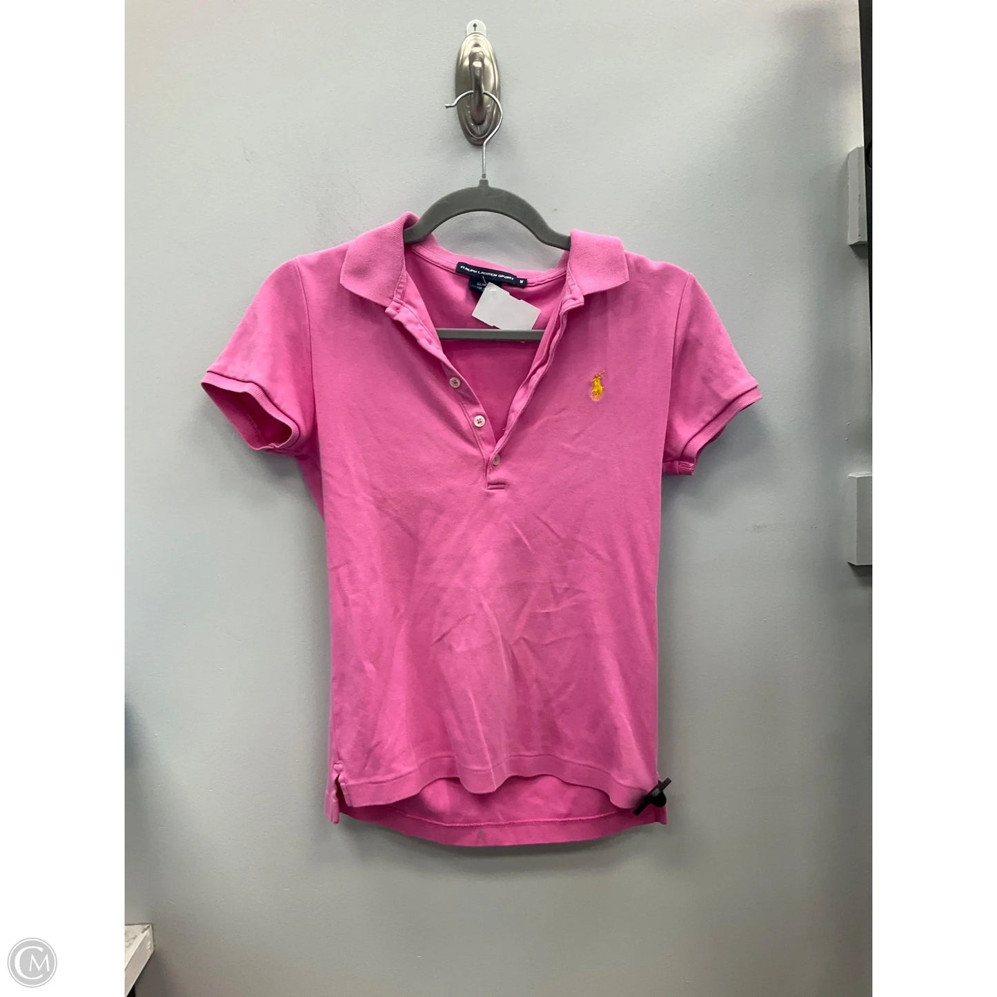 Top Short Sleeve By Ralph Lauren In Pink, Size: M