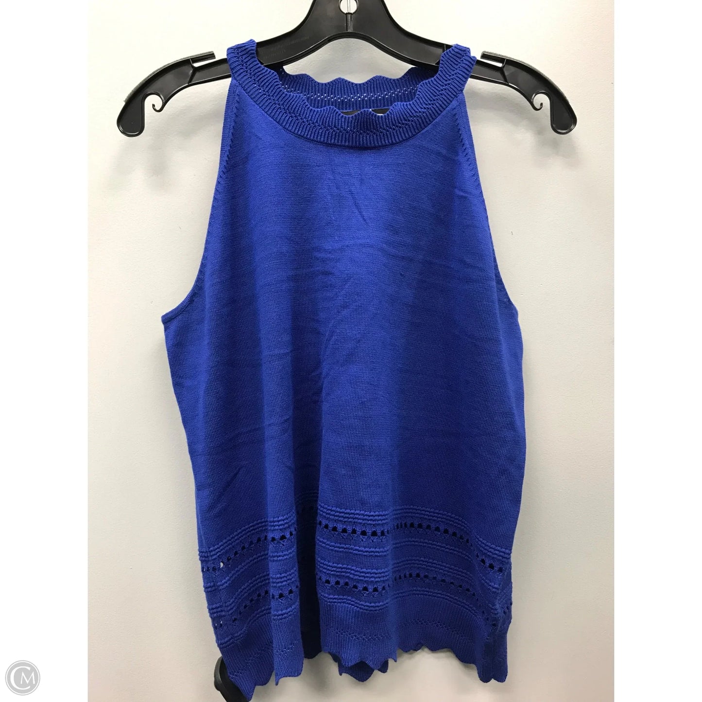 Top Sleeveless By Cable And Gauge In Blue, Size: L