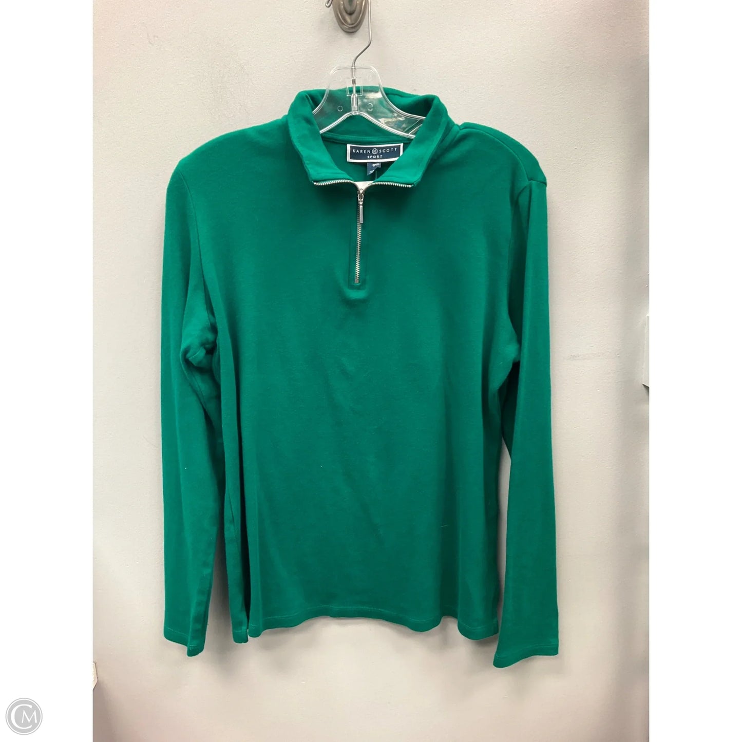 Top Long Sleeve By Karen Scott In Green, Size: S