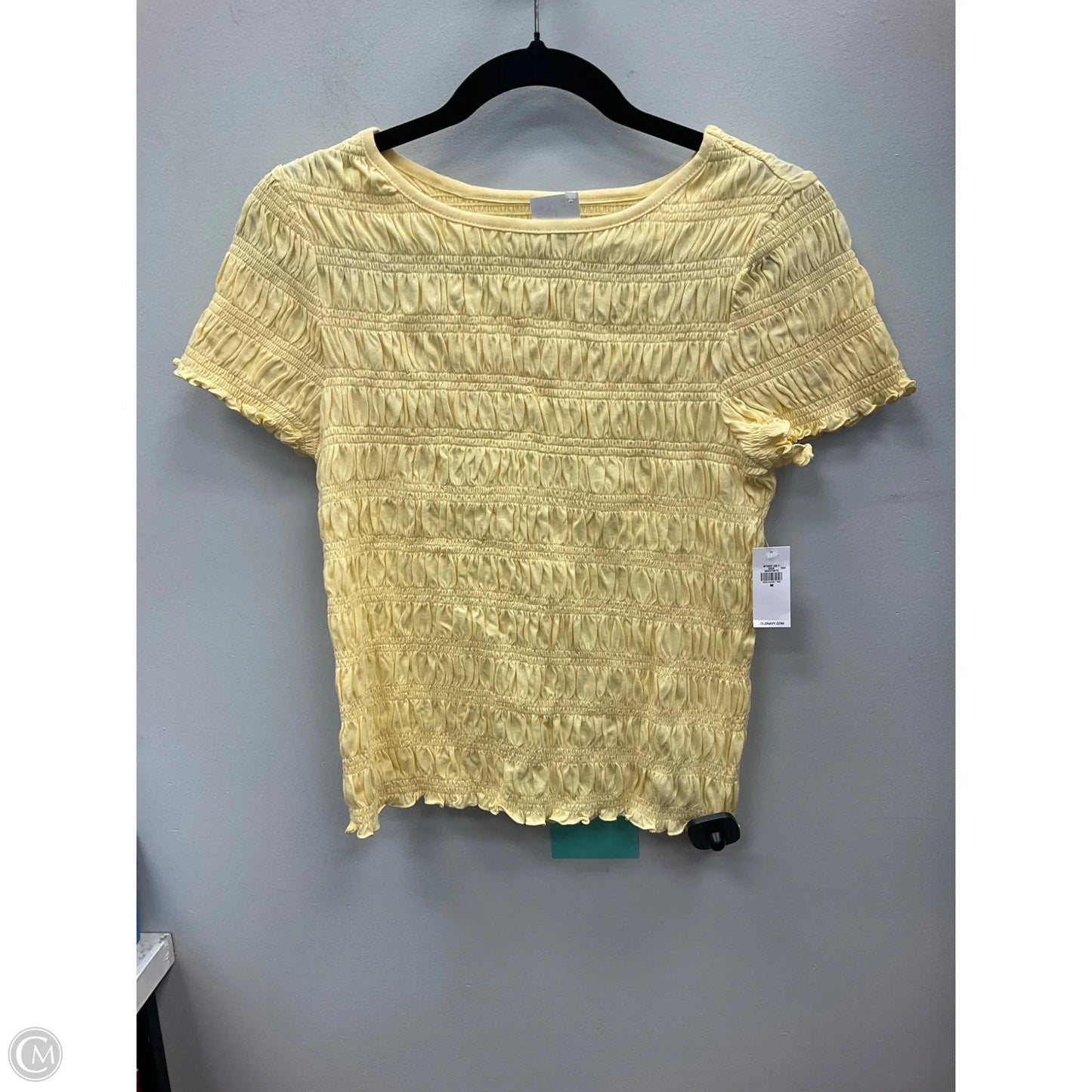 Top Short Sleeve By Old Navy In Yellow, Size: M
