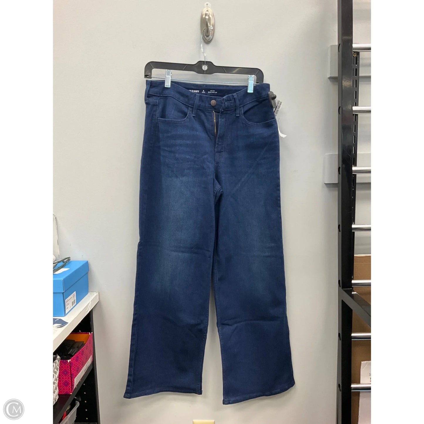 Jeans Wide Leg By Old Navy In Blue Denim, Size: 8
