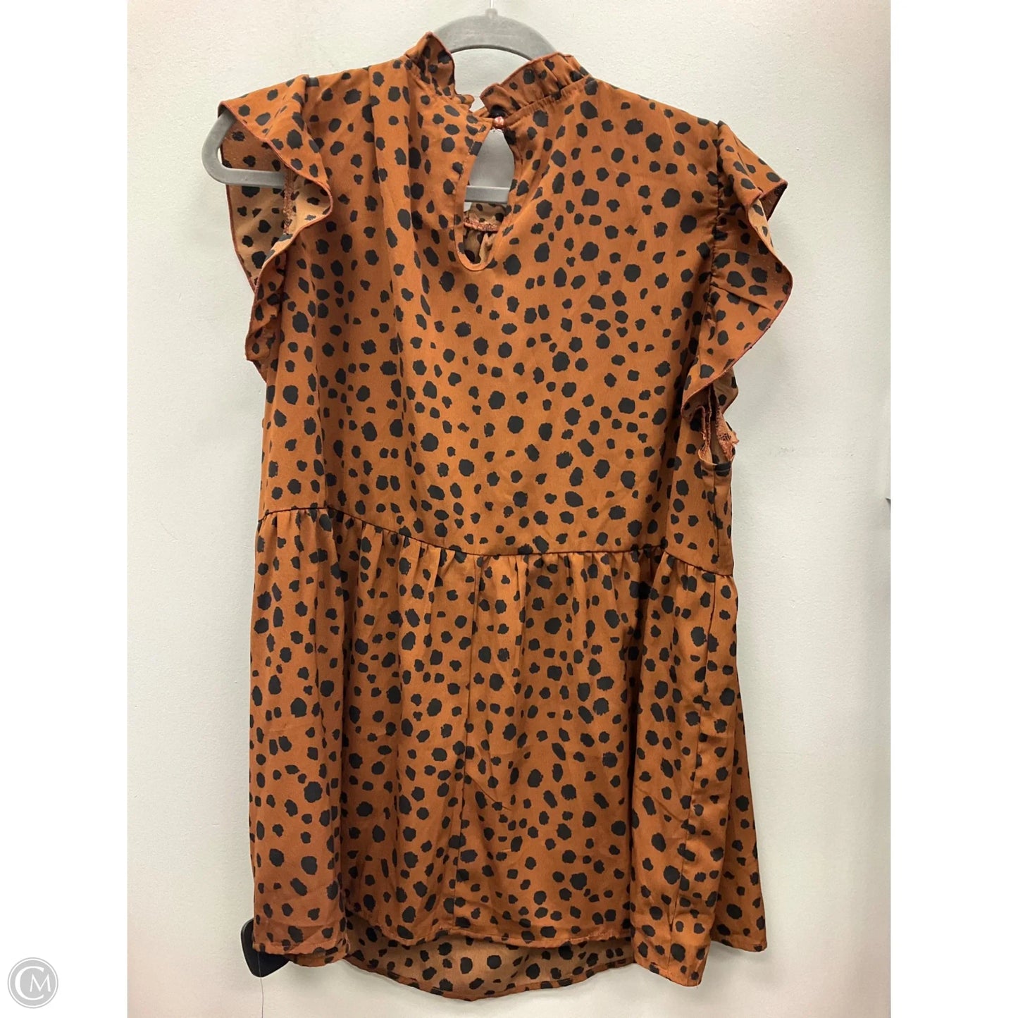 Top Sleeveless By Emery Rose In Animal Print, Size: 2x