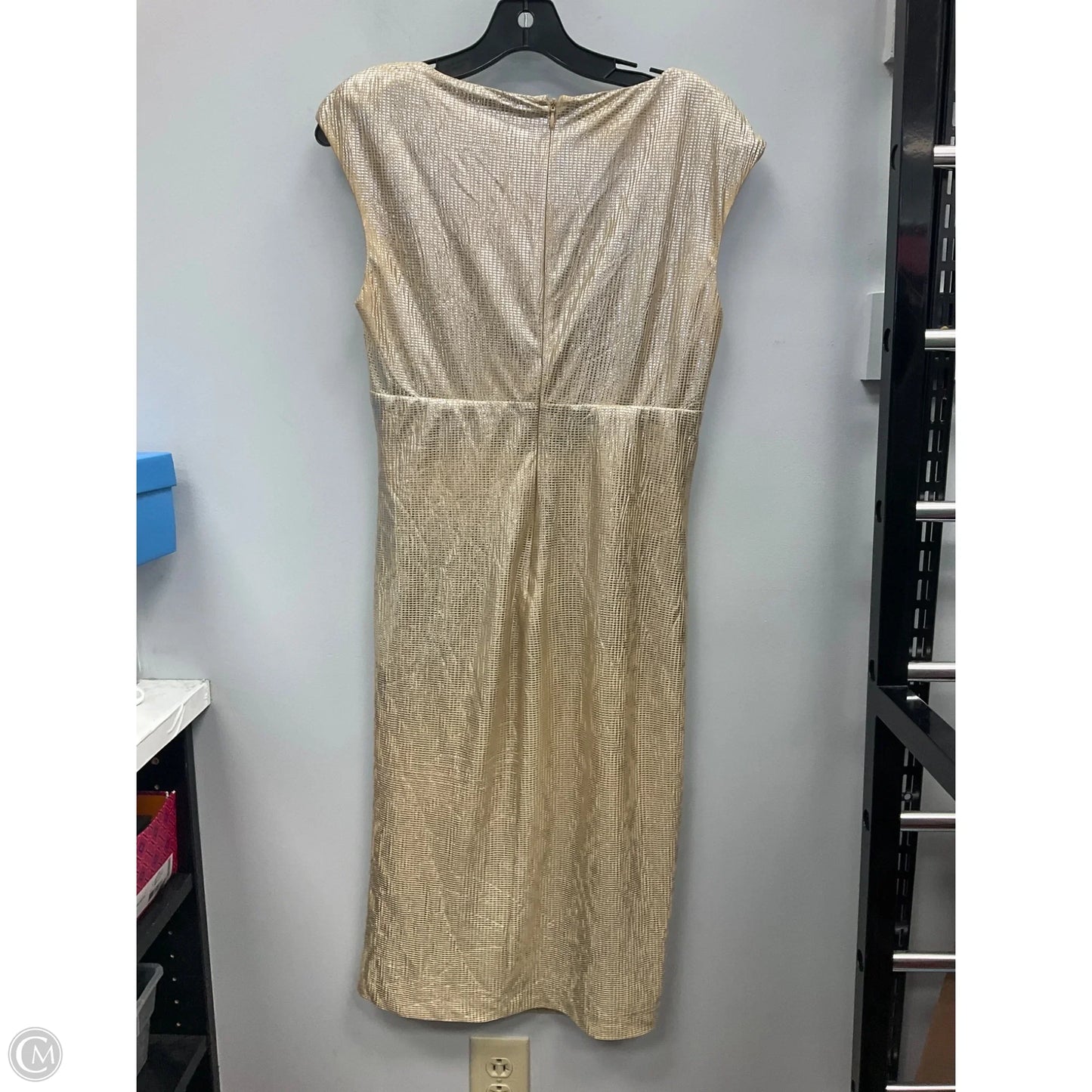 Dress Party Midi By Lauren By Ralph Lauren In Gold, Size: 6