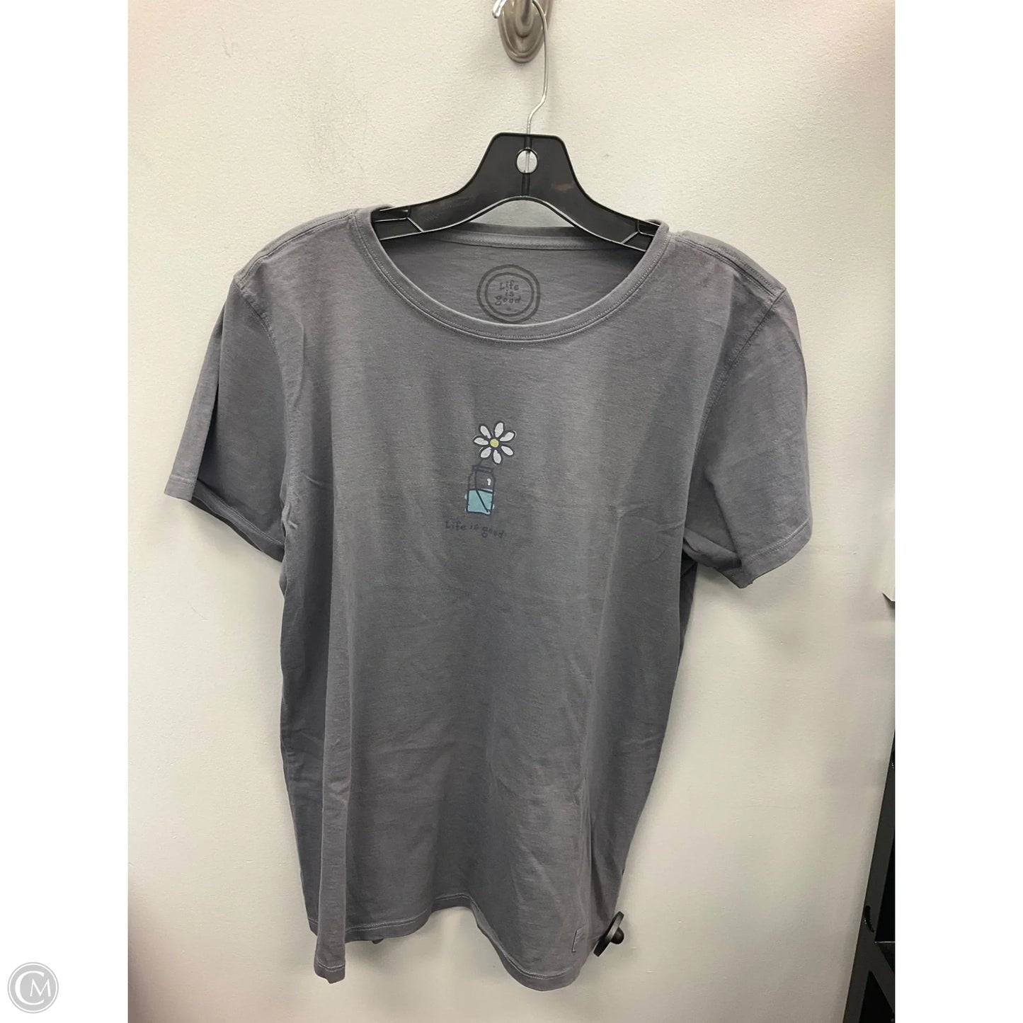 Top Short Sleeve Basic By Life Is Good In Grey, Size: L