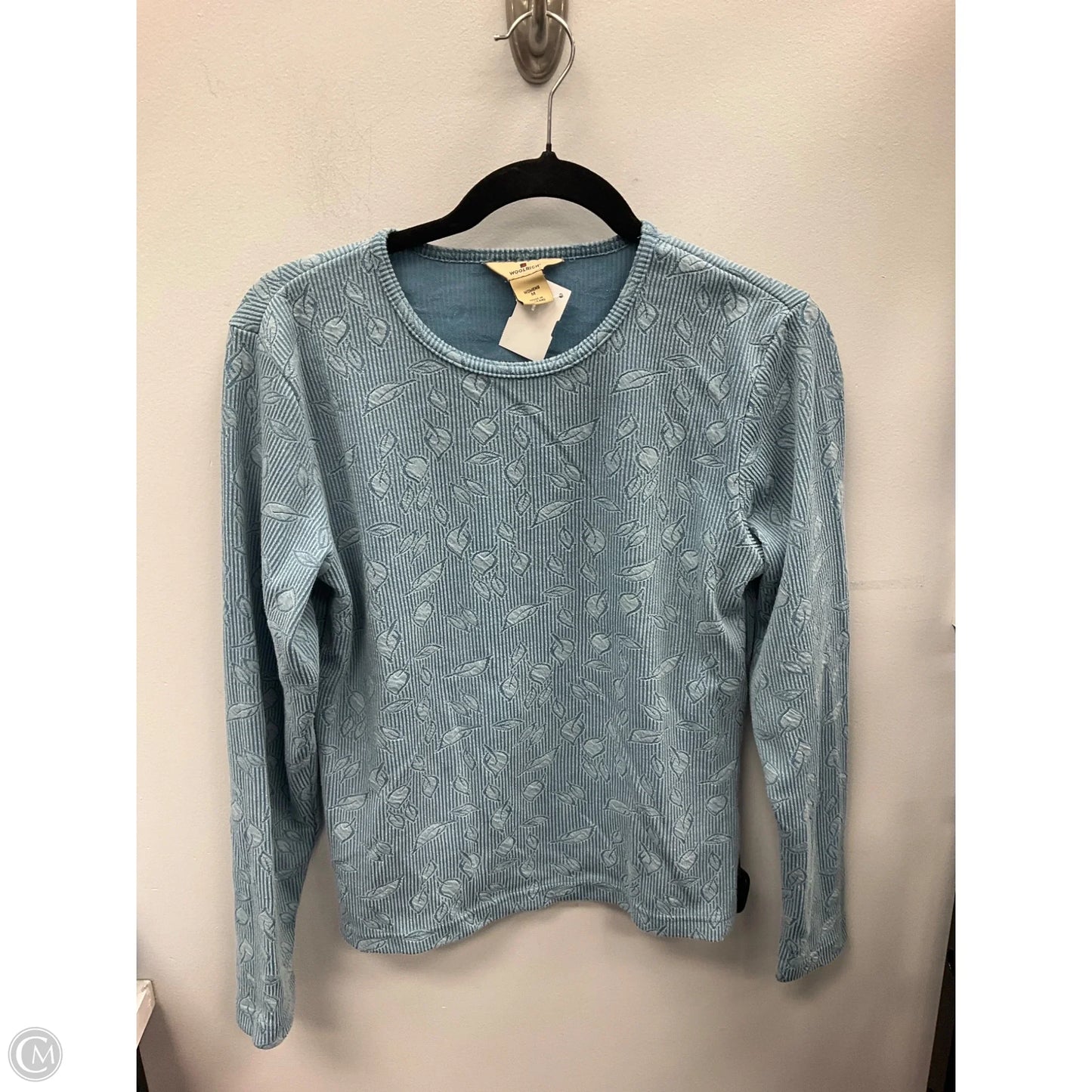 Top Long Sleeve By Woolrich In Blue, Size: M