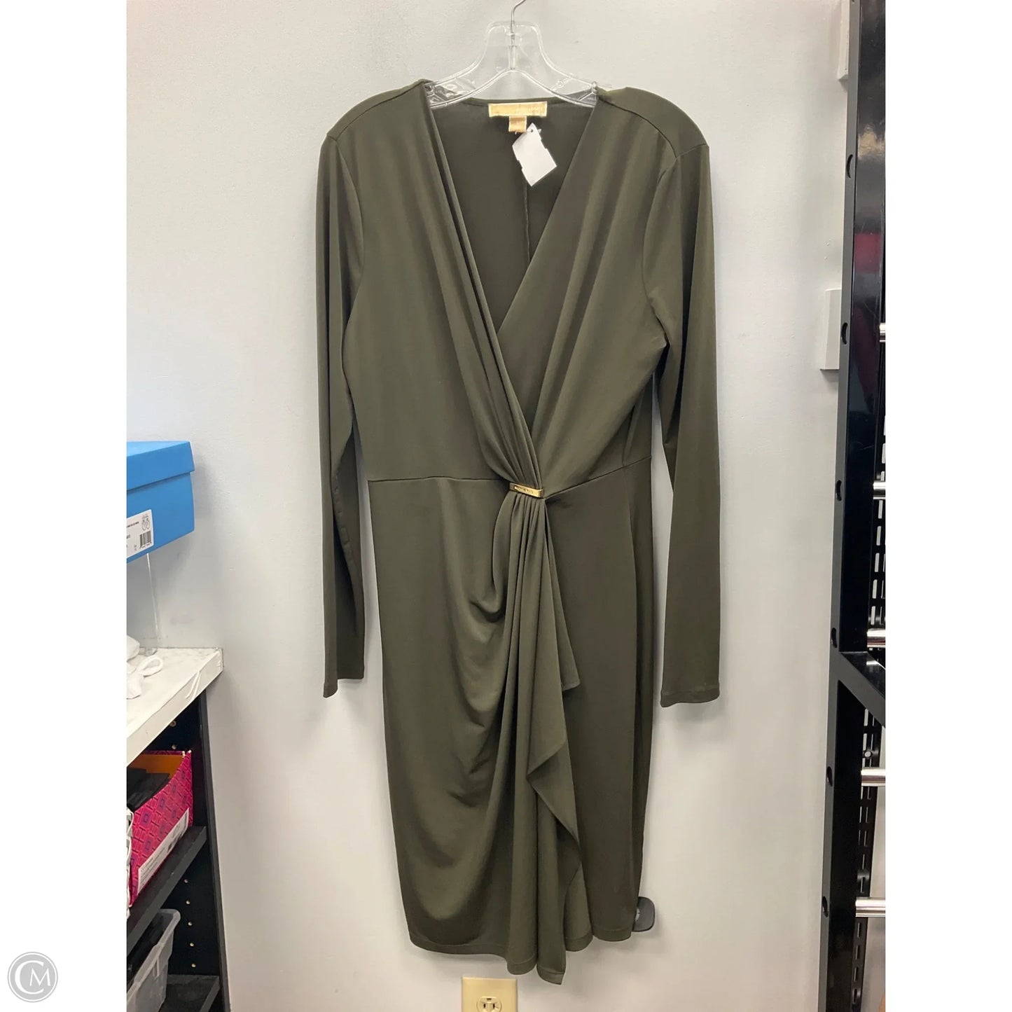 Dress Party Midi By Michael By Michael Kors In Green, Size: L
