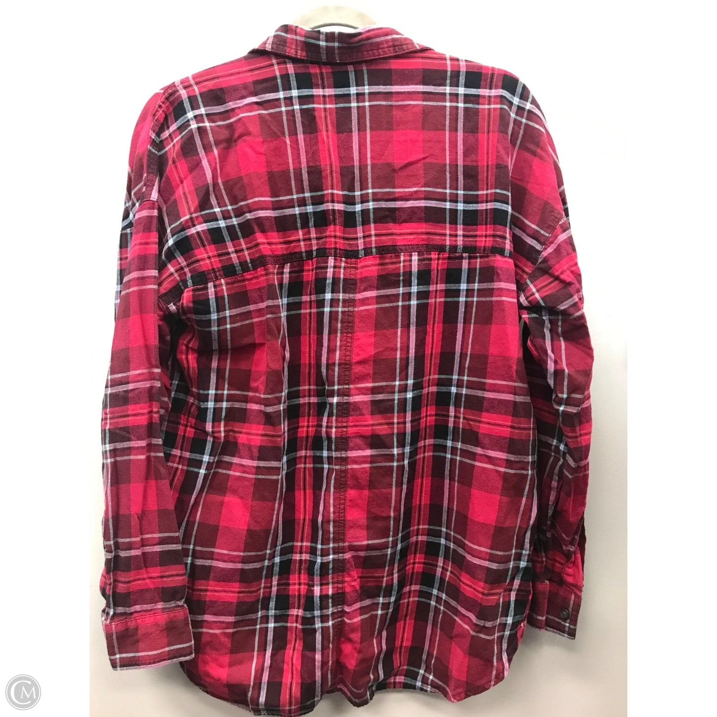 Top Long Sleeve By Old Navy In Plaid Pattern, Size: L