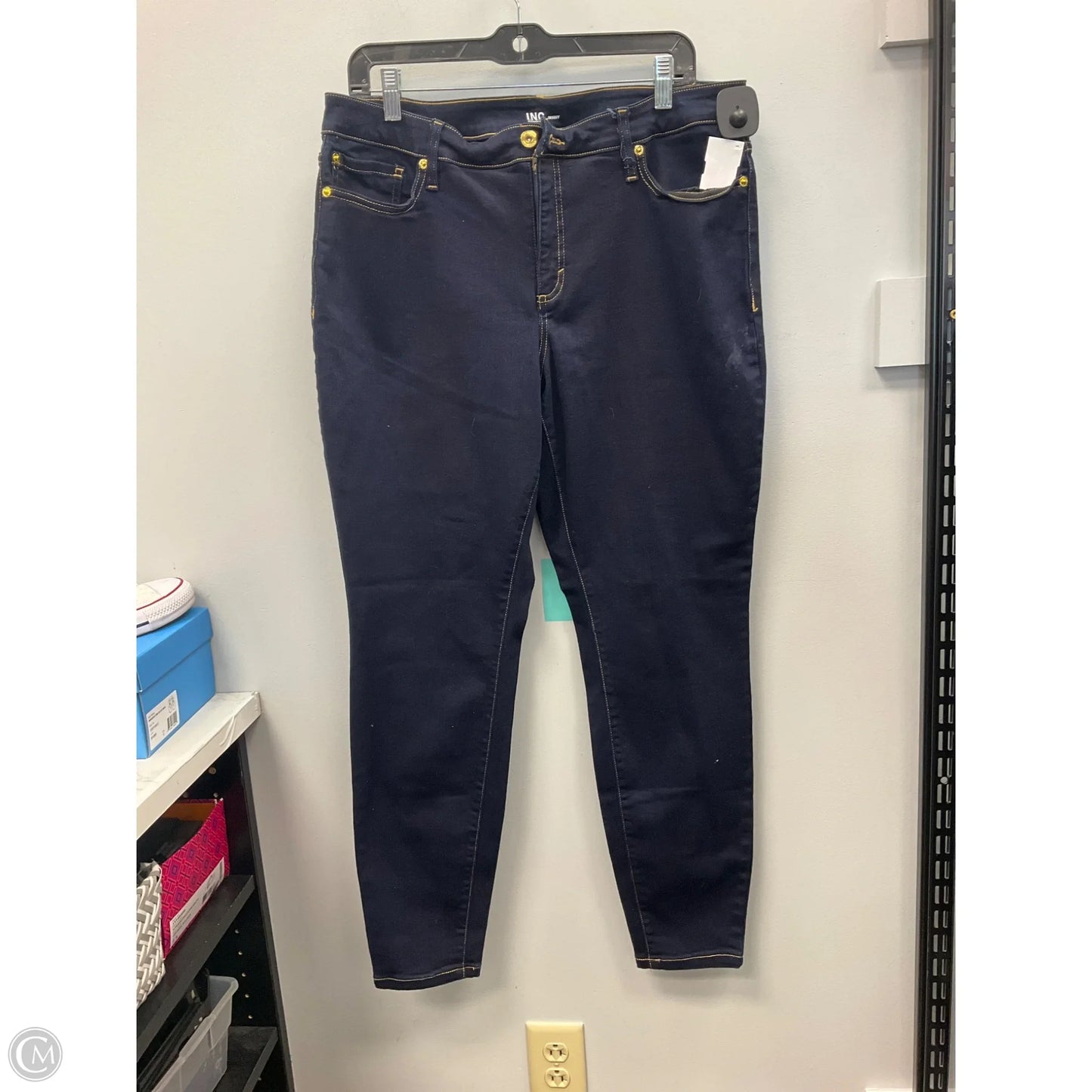 Jeans Skinny By Inc In Blue Denim, Size: 16
