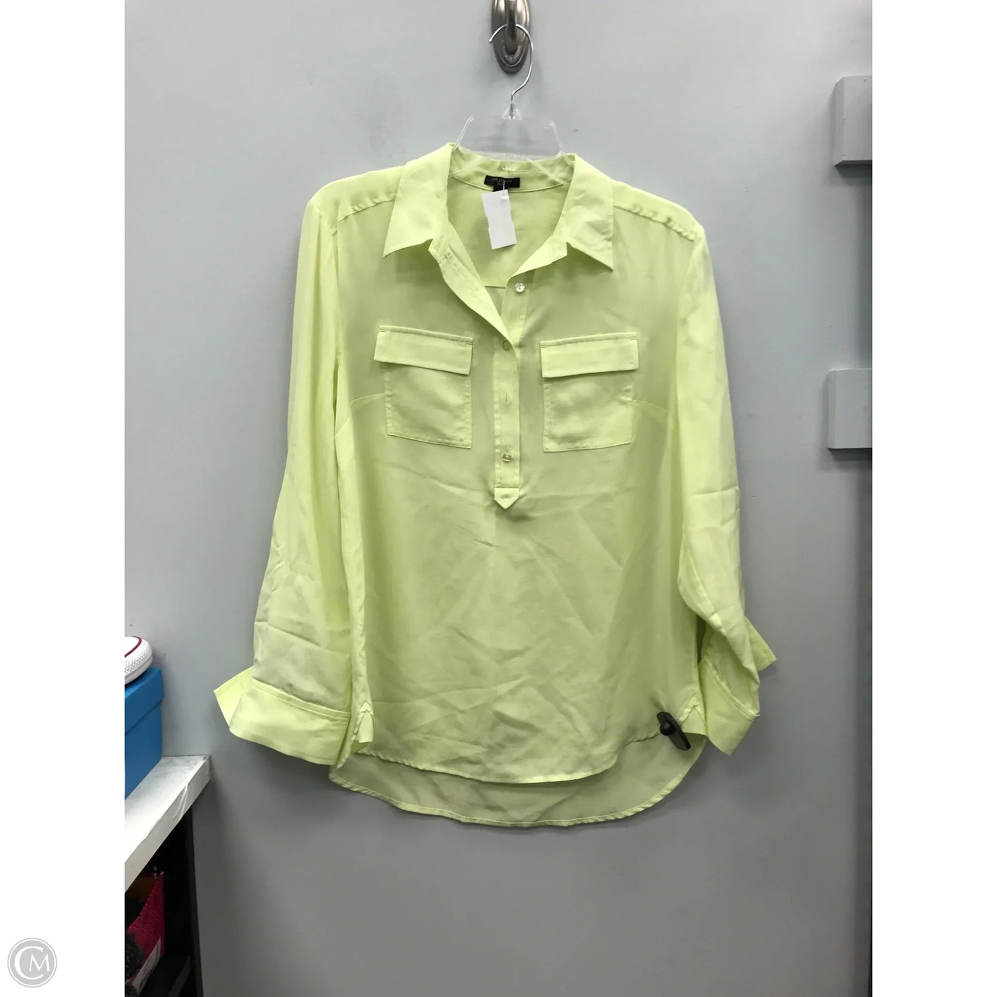 Top Long Sleeve By Ann Taylor In Yellow, Size: 6